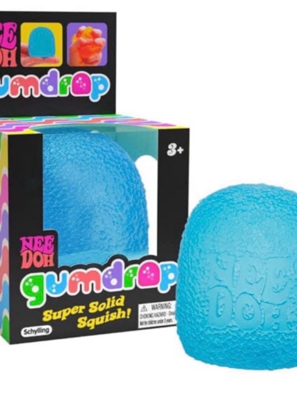 Gumdrop Super Solid Squish Toy - Bright Blue
